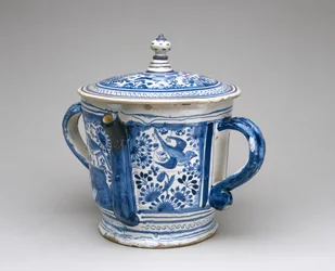 Posset-Topf und Deckel, um 1632